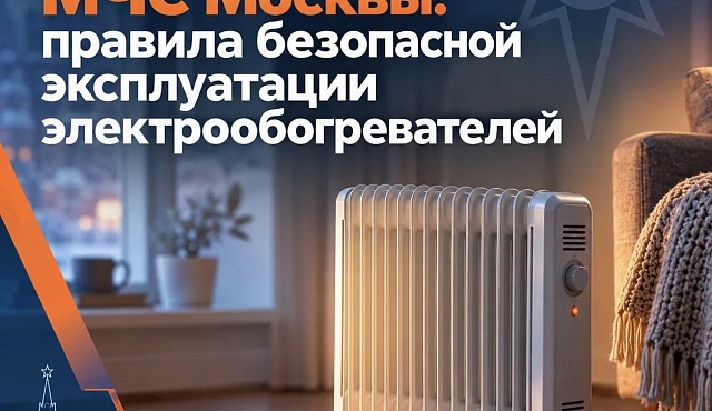 МЧС Москвы: правила безопасной эксплуатации электрообогревателей